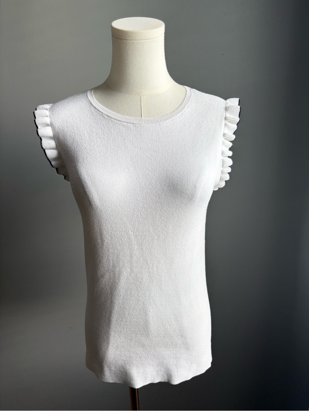 Ann Taylor Ruffled Cap Sleeve Top